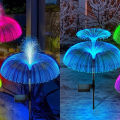Solar Jellyfish Light 7 Colors Changing Outdoor Waterproof Garden Lights Led Fiber Optic Lamps For Lawn Patio. 
