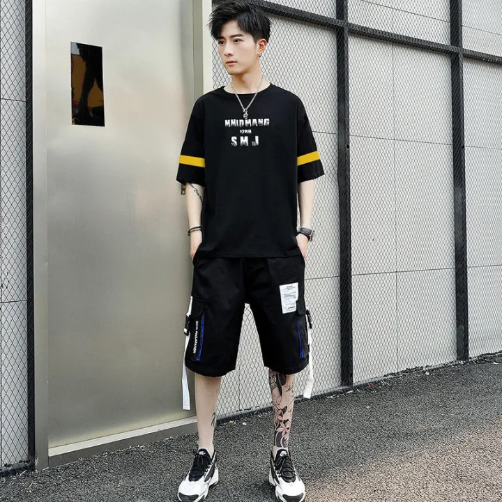 Men's%20sport%20suit2023New%20Spring%20and%20Summer%20Short%20Sleeves%20Set%20of%20Casual%20Clothes%20Teen%20Trend%20Korean%20Style%20Handsome%20-%20Image%208