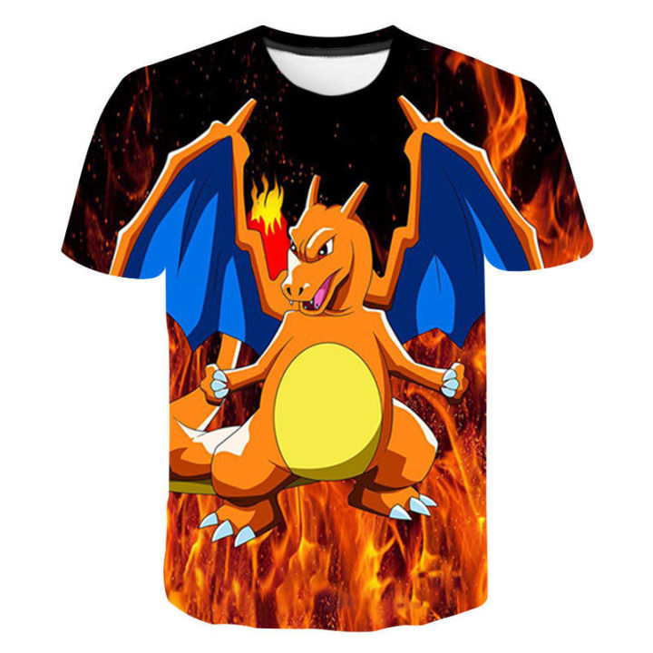 Pokemon%20Charizard%20Pikachu%203D%20Pok%C3%A9mon%20Eevee%20Mewtwo%20Blastoise%20T%20Shirt%20Boy%20Girl%20Cartoon%20Clothing%20Summer%20Child%20Baby%20Short%20Sleeve%20-%20Image%202