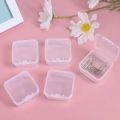 【HOT】 60/6PCS Mini Storage Box Transparent Square Plastic Box Earrings Jewelry Packaging Storage Small Square Box Jewelry Organizer. 