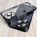 Square Edge Plating Transparent Case For iPhone 16 15 14 Plus 13 Mini 12 11 Pro Max X XR XS Lens Protective Soft Silicone Cover. 