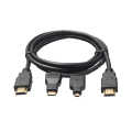 Mini HDMI to HDMI Cable, Micro HDMI to HDMI Cable 3in1 HDTV Cable HDMI to HDMI, Mini HDMI & Micro HDMI Adaptor Cable. 