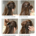 Curly Messy Bun Hair Piece Scrunchie Natural Look Wig Hair Ring Fluffy Hair Decor Girl Ponytail Hair Extension Wrap 1Pcs. 
