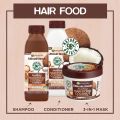 GARNIERS Ultimate Blends Smoothing Coconut & Macadamia Hair Food Set - Shampoo / Conditioner / Mask. 