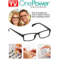 ONE POWER Reading Glasses Universal Power +.5 To +2.50 Flex Focus Optics For Men & Women. 