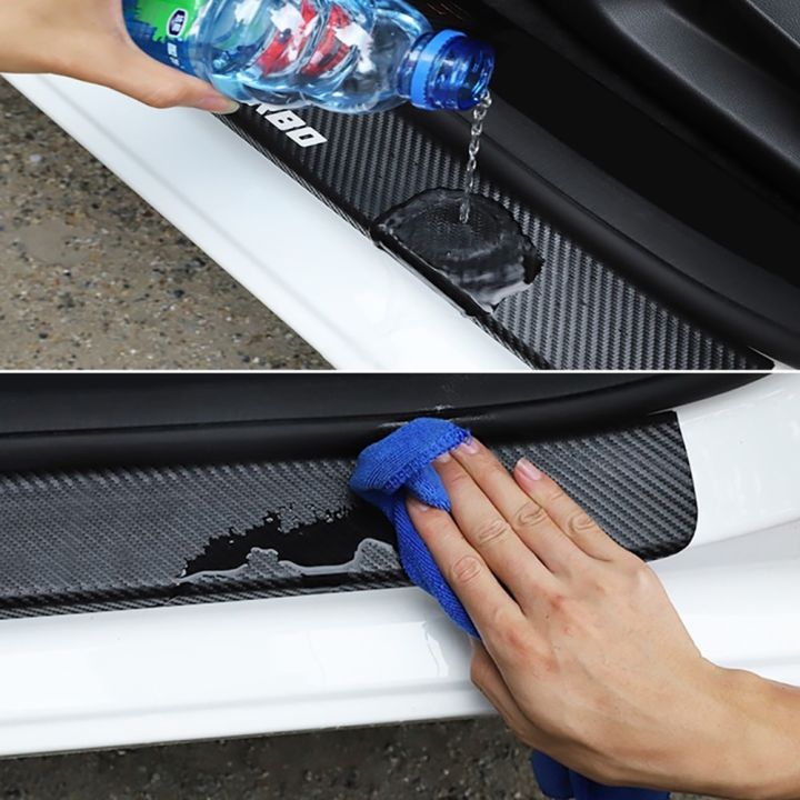 4PCS%20PERODUA%20Car%20styling%20Door%20Carbon%20Fiber%20Sill%20Scuff%20Plate%20D%C3%A9cor%20Sticker%20with%20Courtesy%20Car%20Logo%20-%20Image%202