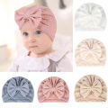 I Love Dad 2023 New Baby Hat Cute Bows Baby Girl Turban Hats Solid Color Soft Cotton Elastic Bowknot Newborn Toddler Girl Bonnet Beanies. 