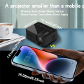YT100 Mini Home Projector Projector Portable Mini Home Theater Wireless Cell Phone Multi-Function Projector Easy to Use. 