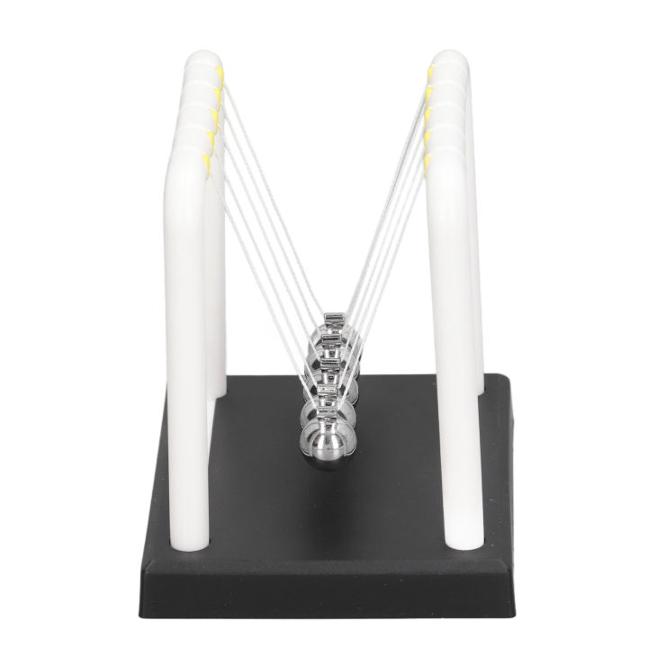 Swing Ball Decoration Desk Decor White Science Physics Learning Stress Relief Newtons Balance Ball Metal Consistent Weight for