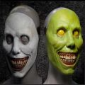 Smile white face eyes demon mask skull Halloween horror cosplay exorcist mask. 