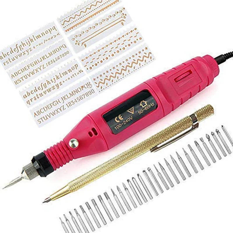 Engraving Pen Kit Rechargeable Cordless AMZNR,82 Accessories