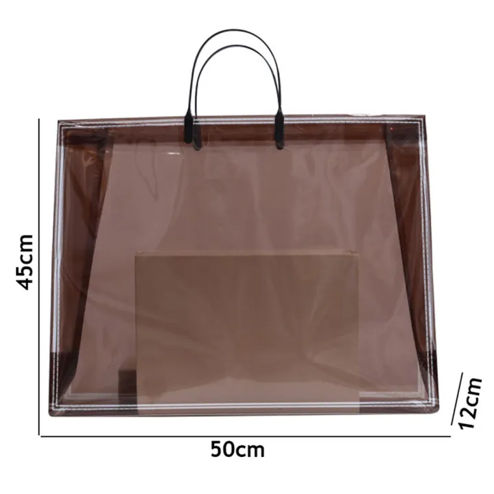 【ALLGOOD】1PC Large Capacity Transparent Beach Waterproof Especially Outdoor Shoulder Travel Storage Bag PVC Ladies Handbag