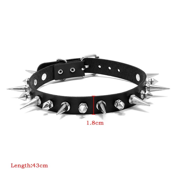 Long%20Spike%20Choker%20Punk%20Faux%20Leather%20Collar%20%20Goth%20Style%20Necklace%20Accessories%20-%20Image%203
