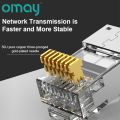 CAT6 CAT7 CAT5E RJ45 Connectors Pass Through Modular Plug Network UTP 3/50μ Gold-Plated 8P8C Crimp End for Ethernet Cable. 