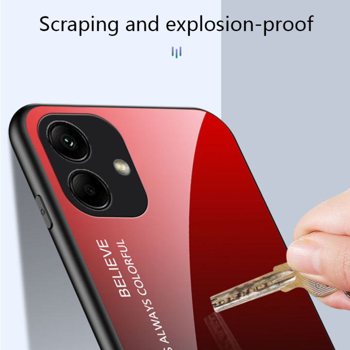 Biruiqu%20For%20Samsung%20Galaxy%20A04e%20Shockproof%20Gradient%20Tempered%20Glass%20Back%20Soft%20Silicone%20Edge%20Case%20Cover%20-%20Image%202