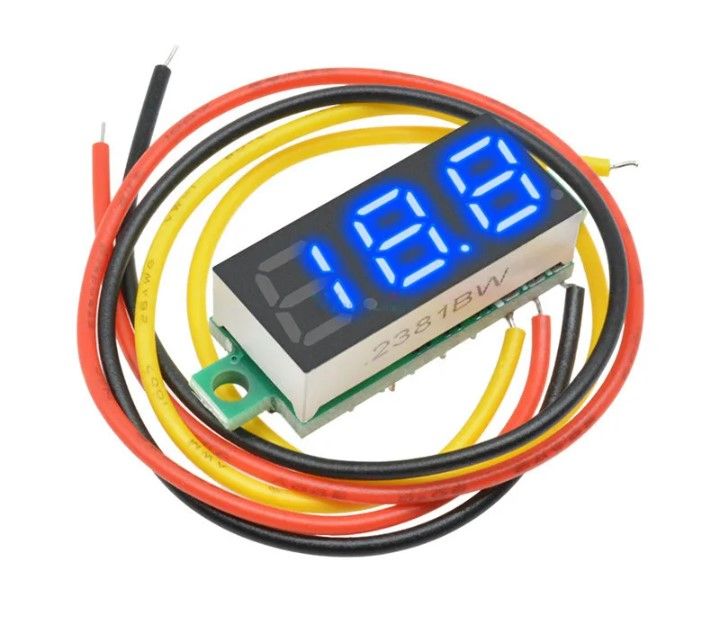 0.28 Inch 2.5V-40V Mini Digital Voltmeter Voltage Tester Meter Red/Blue/yellow/green LED Screen Electronic Parts Accessories