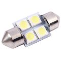 DC 12V 30mm 4 5050 SMD Car Interior Dome Festoon LED Light White 2 Pcs. 