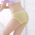 Breathable Mesh Briefs Mesh Briefs Solid Color Ultra-thin Low-rise Panties Breathable Underpants Women Mesh Panties. 