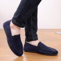 【ThinkWay】Spring Canvas Shoes Men's Casual Slip-on Corduroy Loafers Lightweight Laceless Loafers Old Beijing Cloth Shoes. 