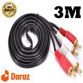 (1.5M/3M/5M/10M) 2RCA Male to 2RCA Male Stereo Audio Cable GoId Plated for Home Theater HDTV Gaming Consoles HiFi Systems. 