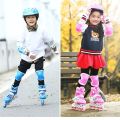 [Adjustable Size]The Skating Shoes Children's Full Set Flash Inline Skates Kids Skating Roller Skates Boys and Girls. 