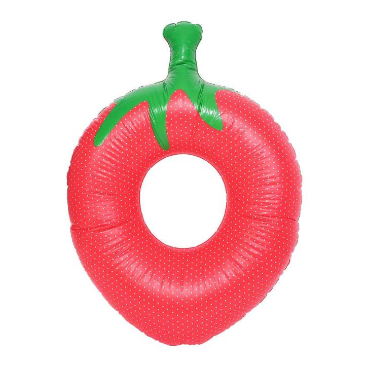 Strawberry Inflatable Tube Swim Ring - Swimming Pool Floats Water Rings By Floaties