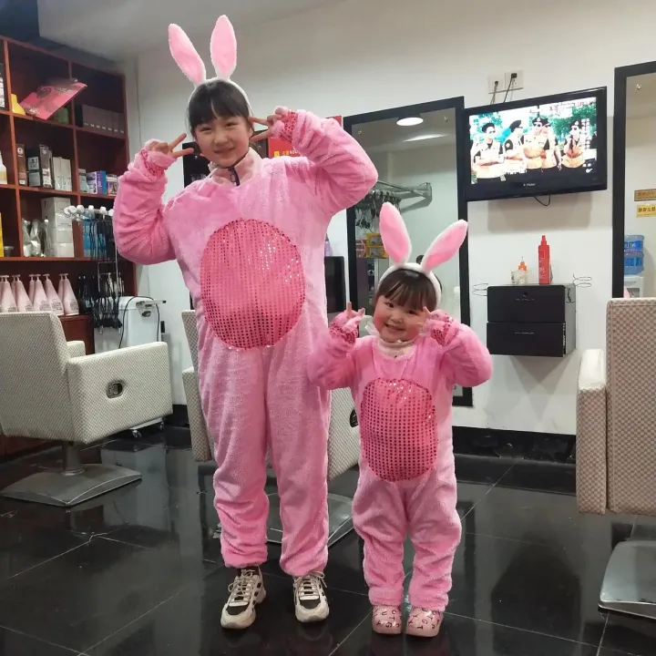 4pcs%20Halloween%20Children%20Animal%20Show%20Clothing%20White%20Rabbit%20Cosplay%20Costume%20Boys%20Girls%20Wolf%20Dress%20Kids%20Easter%20Bunny%20Dance%20Clothes%20-%20Image%202