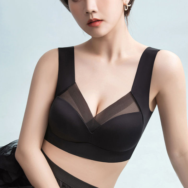 Beautiful back bra seamless bra gathered bra push up girl underwear