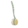Exfoliating Bath Scrubber And Brush Duo With Handle, Double Sided. 