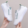 2023Summer New White Shoes Lace up Casual Women's Shoes Non-Slip Soft Bottom Small Single-Layer Shoes Mom Shoes Girl Student Shoes. 