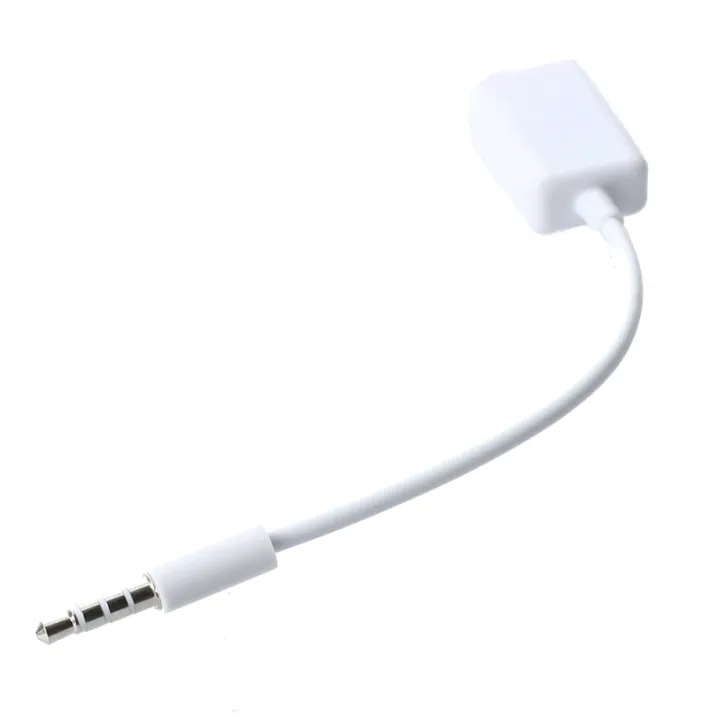 Sptrry3X%20Car%20MP3%203.5mm%20Male%20AUX%20Audio%20Plug%20Jack%20to%20USB%202.0%20Female%20Converter%20Cable%20Cord%20White%20-%20Image%203