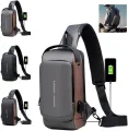 Best Men's Multifunction Anti-theft USB Shoulder Bag Man Crossbody Cross body Travel Sling Chest Bags Pack Messenger Pack For Male. 