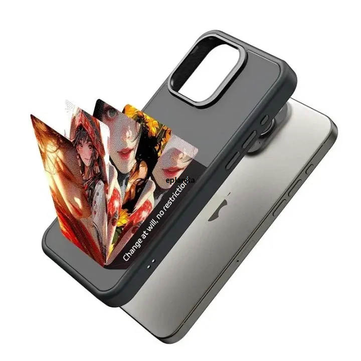 New-tech%20NFC%20Function%20Phone%20Case%20for%20Iphone%2015%2014%2013%20Pro%20Max%20DIY%20Cases%20E%20Ink%20Screen%20Cover%20Cartoon%20Girl%20Fundas%20Battery%20Free%20-%20Image%202