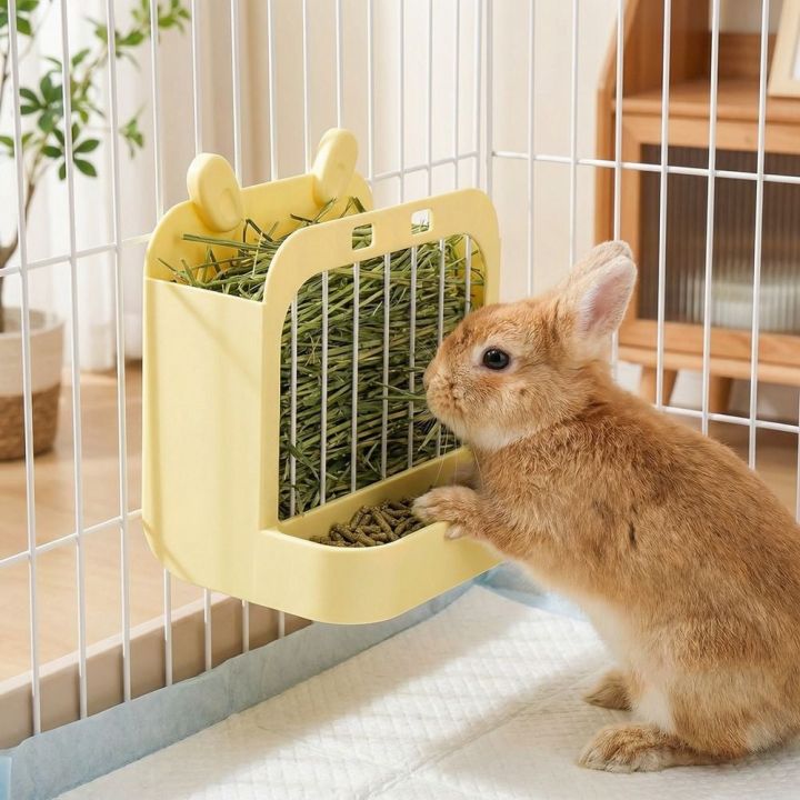 Fodder Rack Animals Pet Cage Rack Large Capacity Rabbit Hay Rack Chew Proof Stable Hay ...