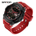 SANDA Top Brand Men's Watches Sport Military Quartz Watch 50M Waterproof Wristwatch for Men Clock relogios masculino 6082. 