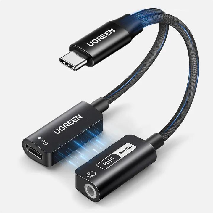 UGREEN%202%20in%201%20External%20USB%20Audio%20Sound%20Card%20DAC%20USB%20Type%20C%20to%20Hifi%203.5mm%20Sound%20Card%20to%20USB%20C%20PD%2060W%20Charging%20Cable%20Adapter%20Compatible%20with%20%20iPhone%2015%20Pro%20Max,%20Macbook%2013%20iPad%20Pro%20Samsung%20S24%20S23%20Ultra,%20Headphone,%20Speaker%20-%20Image%208