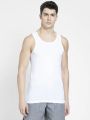 Men's White Basic Undershirt. 