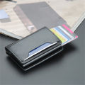 credit card holder wallet anti-theft brush retro PU leather bank document bag. 