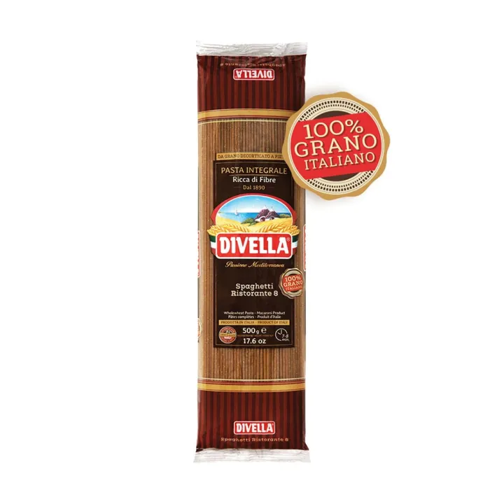Whole Wheat Pasta spaghetti Divella 500g Made in Italy by Italian Mart