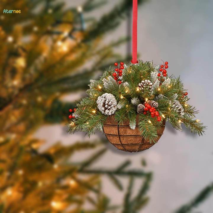 Flower%20Basket%20Wreath%20Decor%20Artificial%20Farmhouse%20Wreath%20Spring%20Flowers%20Basket%20for%20Christmas%20Tree%20-%20Image%205