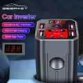 Geepact Car Inverter 200W Peak Power Multifunctional Automotive 12V/24V to DC 110V/220V Inverters 3 USB 1 QC3.0 Fast Charging Ports Adapter Inverter Digital Display Cigarette Lighter Car Truck Universal. 