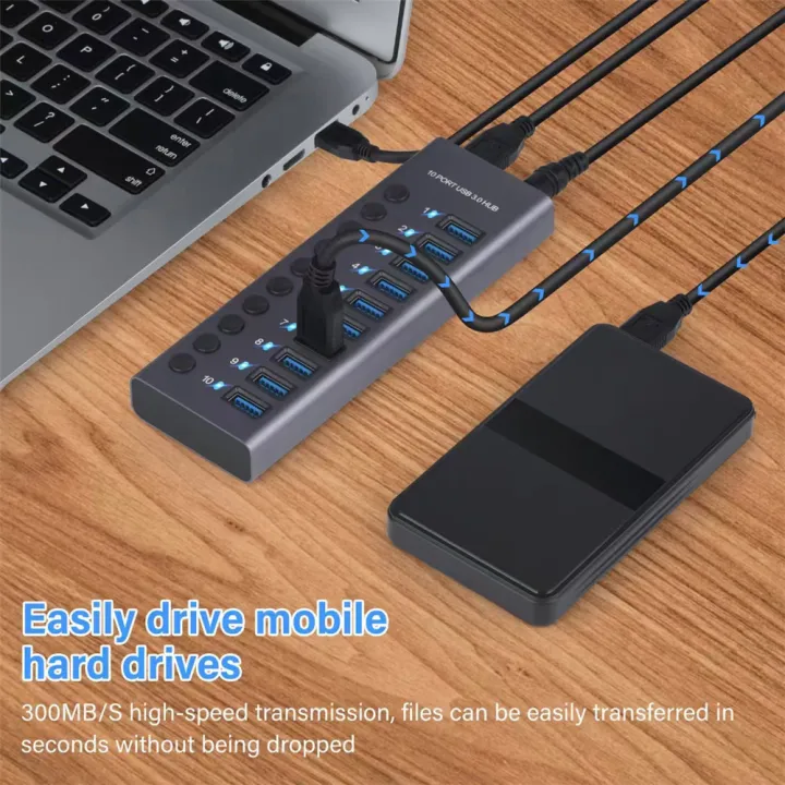 MZX%2010%207%204%20Port%20USB%20Hub%203.0%20Aluminum%20A%203%200%20Multi-hub%20Splitter%20Concentrator%20Dock%20Multiple%20Extensor%20Switch%20Adapter%20Docking%20Station%20-%20Image%203