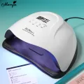 Monja 180W White Nail Dryer Nail Lamp 10s Fast Curing 45pcs LEDs American Standard PlugNail Lamp Smart Auto Sensor Timer DIY Nail Art Machine UV LED Nail Polish Curing. 