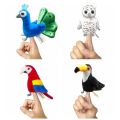 Early Education Peacock Owl Bird Finger Puppet Stuffed Animal Storytelling Parrot Finger Doll Kawaii Simulation Animal Hand Puppet Interactive Toy. 