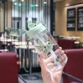 KECTTIO 550ML Kids Water Bottles With Straw Portable Leak-proof Seal School Water Cups Girl Drinking Kettles With Shoulder Strap. 