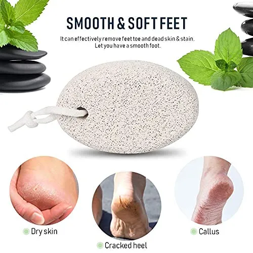 Vastate Personal Care Oval Shape Pumice Stone Scrubber for Body and Foot White