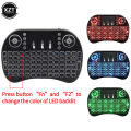 Backlit English Russian Arabic Spain Hebrew 2.4G Air Mouse Android TV Box PC i8 Mini Wireless Keyboard Remote Touchpad. 