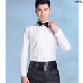 Shirt Men's Long Platform Chorus Wedding White Shirt Dance Dress Performance Best Man Sleeve Bow Tie Men's Shirt -. 