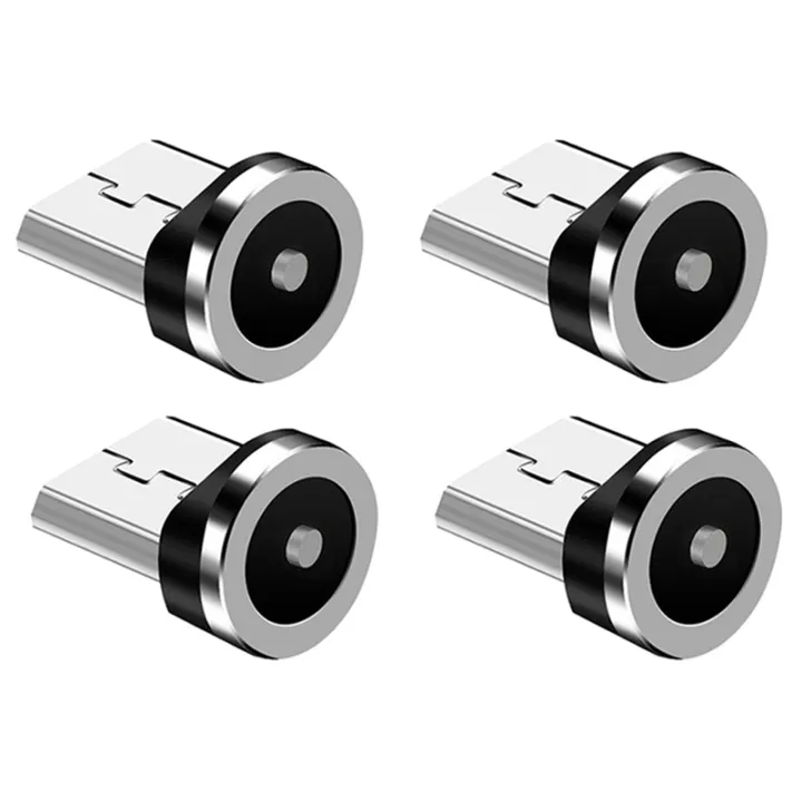 4X Round Magnetic Cable Plug 8 Pin Mini USB Plugs Fast Charging Phone ...