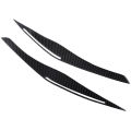 Carbon Fiber Headlight Eyelid Eyebrow Cover Stickers Trim for BMW E90 E91 328I 335I M3 2006-2011. 